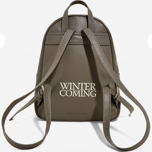 DANIELLE NICOLE GAME OF THRONES House Stark MINI BACKPACK & ZIPPER POUCH! - Picture 3 of 8